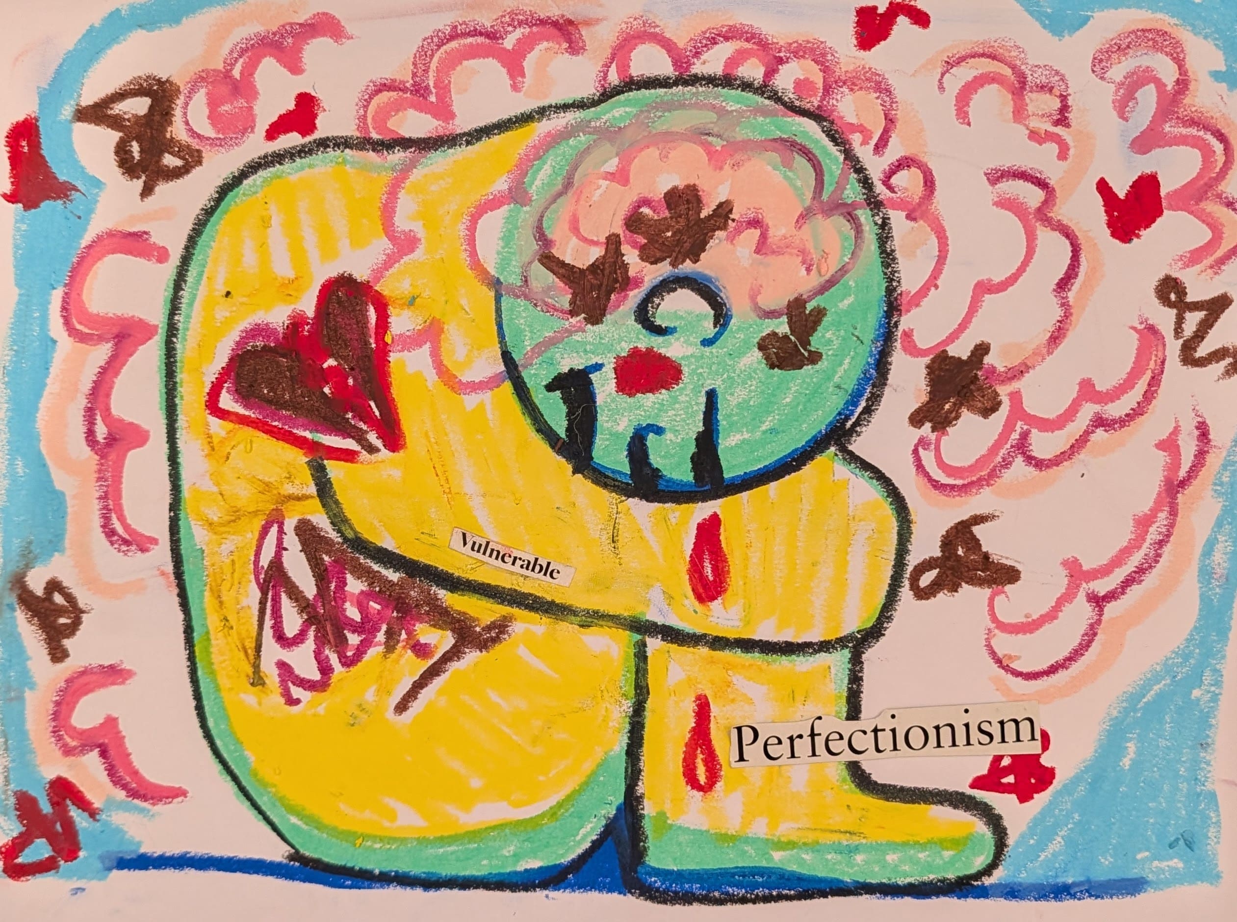expressive art therapy image of depression perfectionism