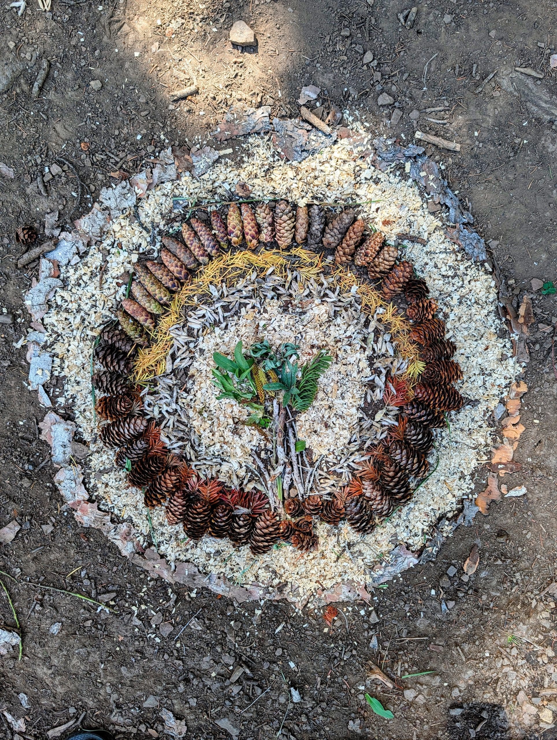 Eco-art mandala toronto art therapy space, eco-therapy, nature therapy